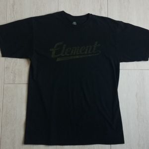 ELEMENT Mens Black Tee Size Large